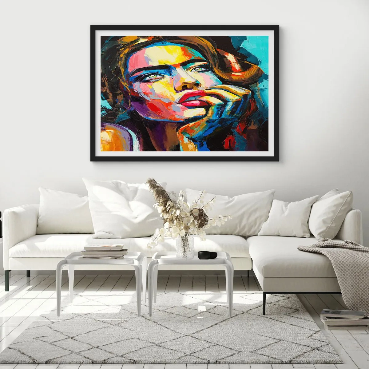 Plakát v černém rámu - Sny, jak ptáci letí oblohou - 40x30 cm
