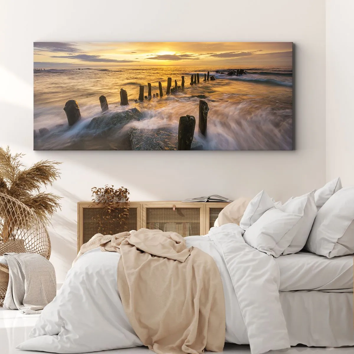 Obraz na plátně - Drsná krása Baltského moře - 100x40 cm
