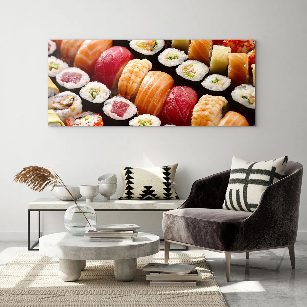 Obraz na skle - Barvy a chutě Asie - 100x40 cm