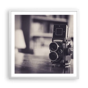 Plakát v bílém rámu - Kouzlo staré fotografie - 60x60 cm