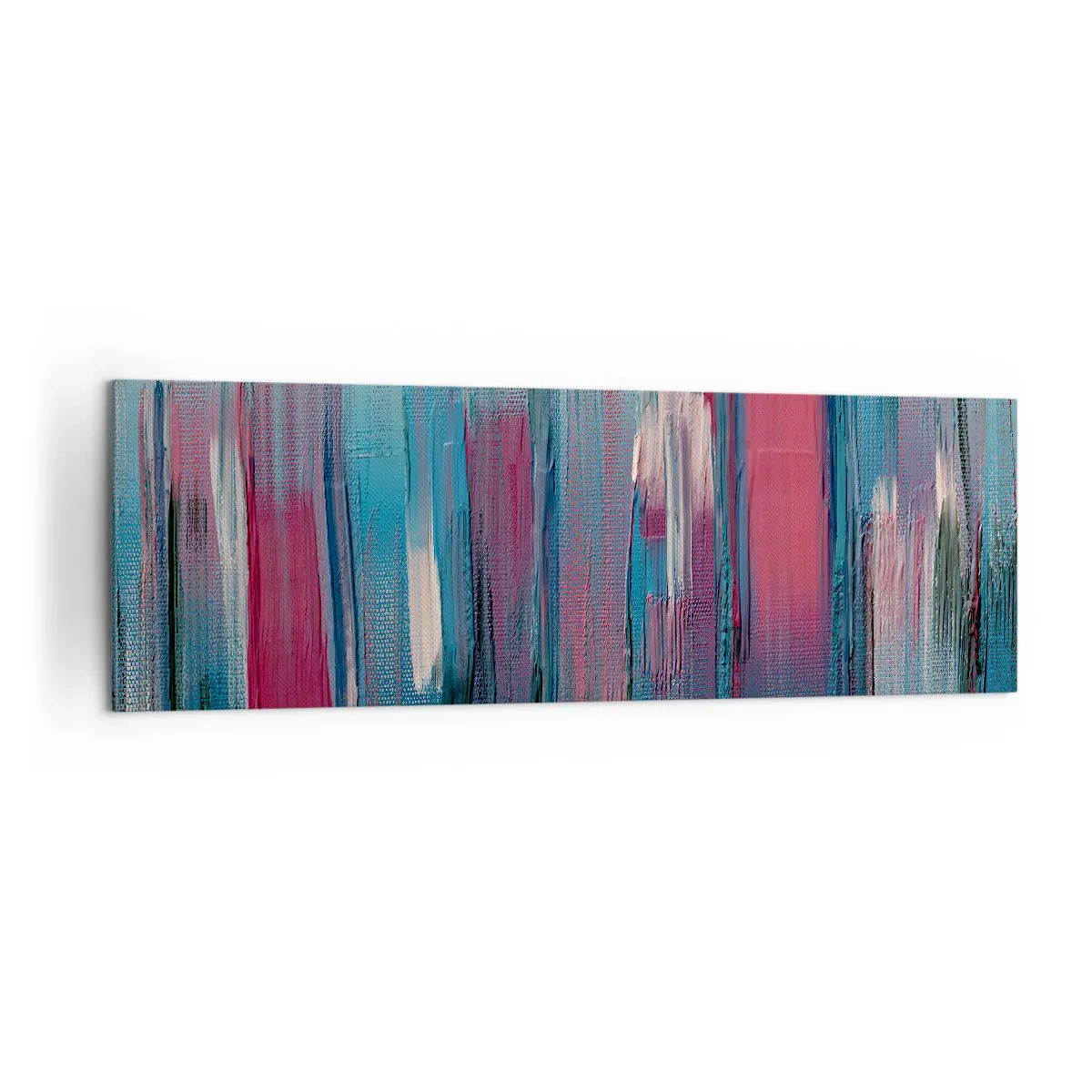 Obraz na plátně - Vertikální kompozice v modré a červené - 160x50 cm