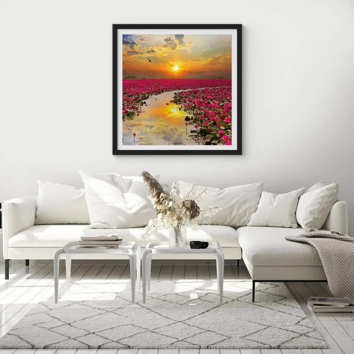 Plakát v černém rámu - Tajemný život jezera - 30x30 cm