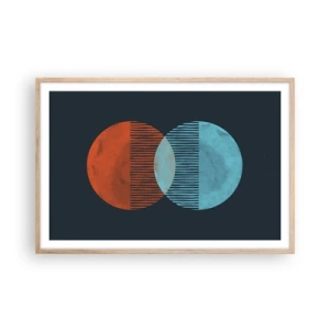 Plakát v rámu světlý dub - Astronomická fantazie - 91x61 cm