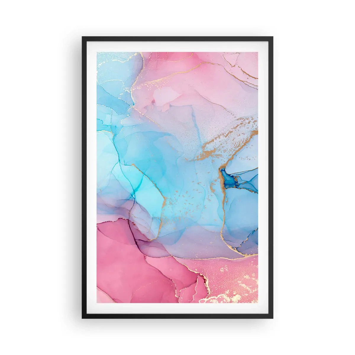 Plakát v černém rámu - Setkávání a prolínání - 61x91 cm