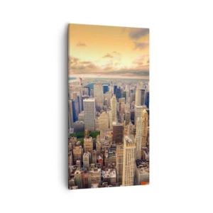 Obraz na plátně - Pozlacené Metropolis - 55x100 cm