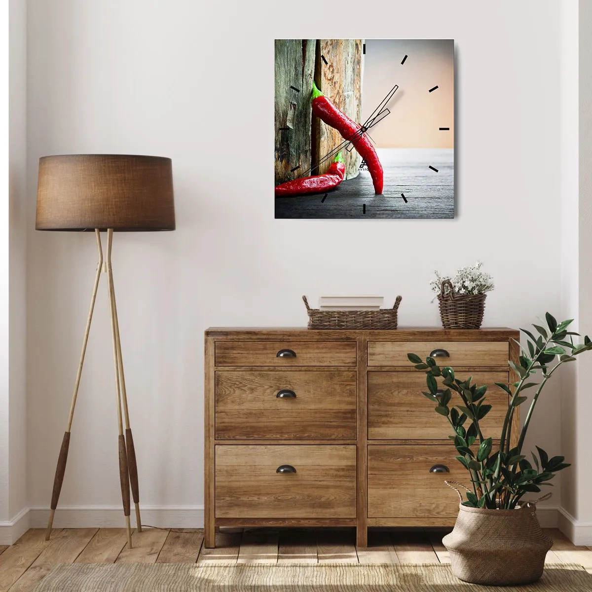 Nástěnné hodiny - Red hot chili peppers - 40x40 cm