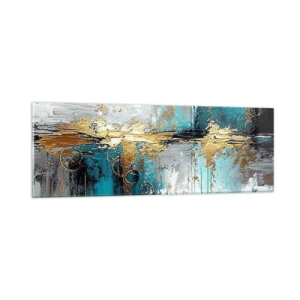 Obraz na skle - Všechno plyne - 90x30 cm