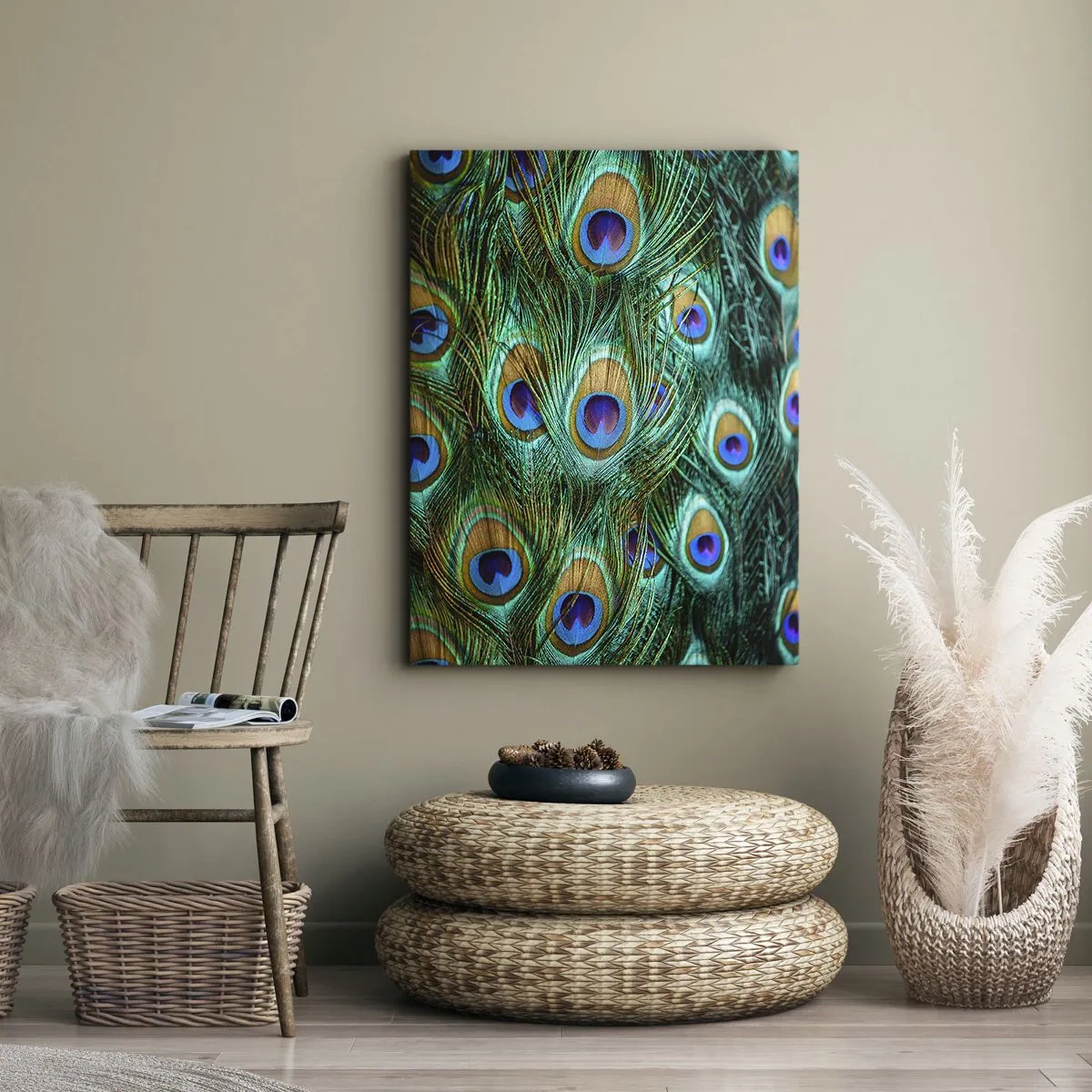 Obraz na plátně - Paví pohled - 45x80 cm
