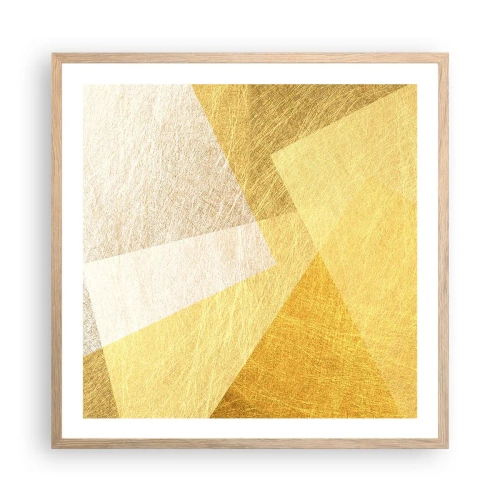 Plakát v rámu světlý dub - Počasí geometrie - 60x60 cm