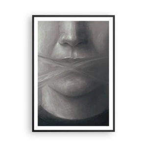 Plakát v černém rámu - Ani slovo - 70x100 cm