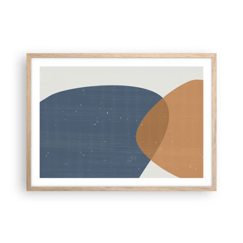 Plakát v rámu světlý dub - Ovály a vlivy - 70x50 cm