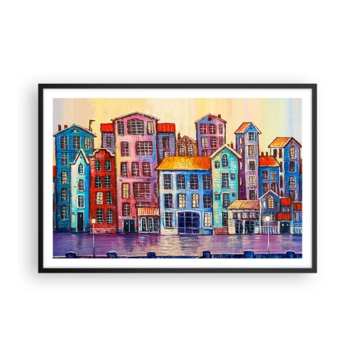 Plakát v černém rámu - Město jako z pohádky - 91x61 cm