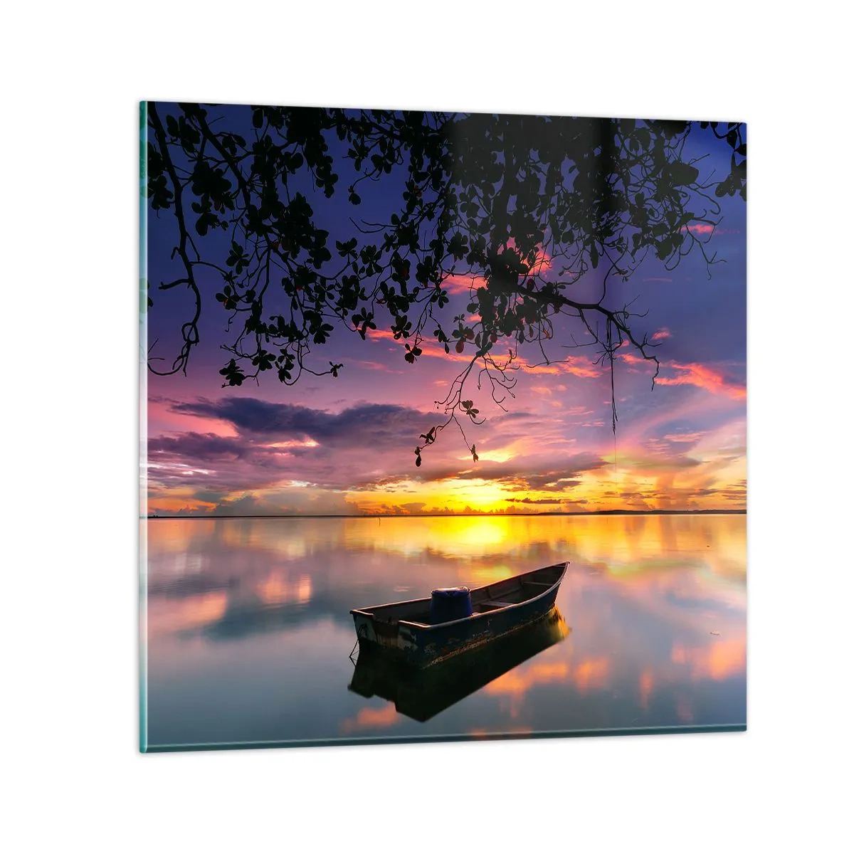 Obraz na skle - „Zdá se, že visíš uprostřed nebe…“ - 50x50 cm