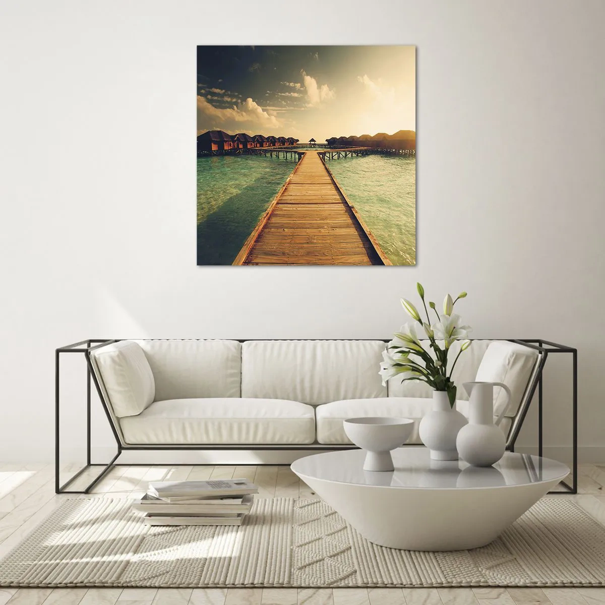 Obraz na skle - Vřelé pozvání - 60x60 cm