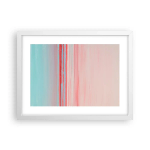 Plakát v bílém rámu - Abstrakce za úsvitu - 40x30 cm