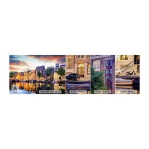 Vzor Fototapety Premium Canvas - Zdrženlivá a vyrovnaná nizozemská krása - Město, Architektura, Amsterdam - 100x30 cm