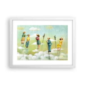 Plakát v bílém rámu - Za svým snem - 40x30 cm