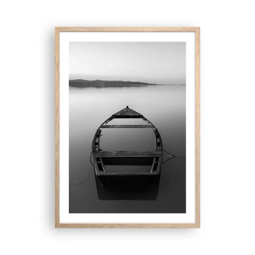 Plakát v rámu světlý dub - Stesk a melancholie - 50x70 cm