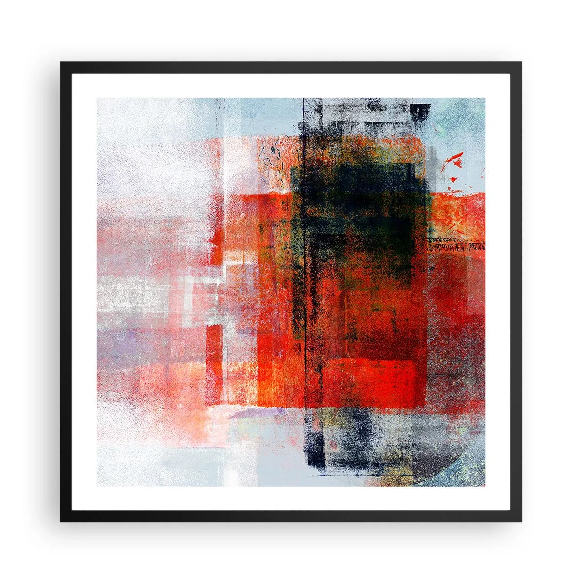 Plakát v černém rámu - Zářící kompozice - 60x60 cm