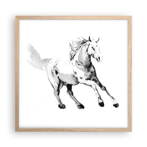 Plakát v rámu světlý dub - Nezkrocená duše - 50x50 cm