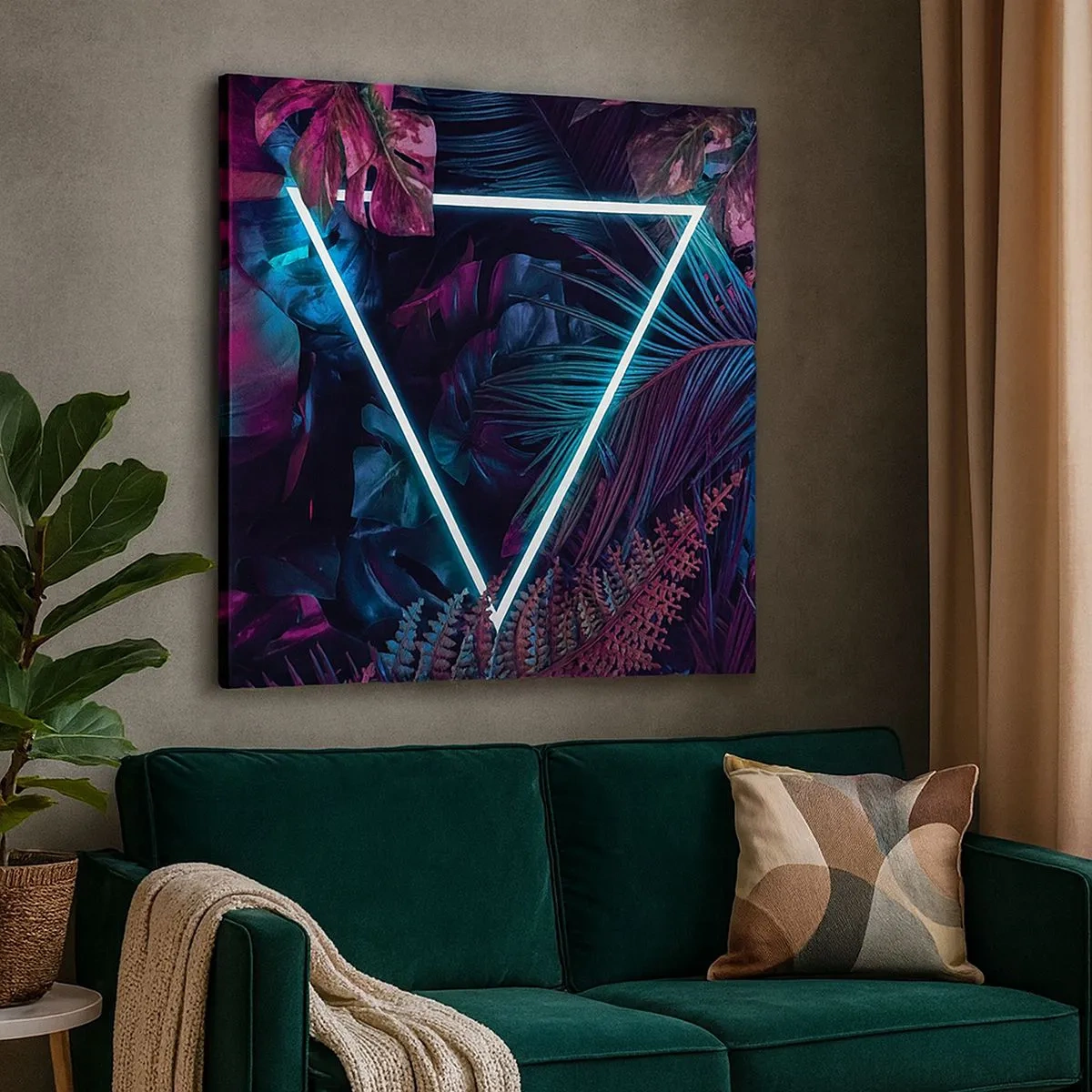 Obraz na plátně - Zahrada v disco stylu - 30x30 cm