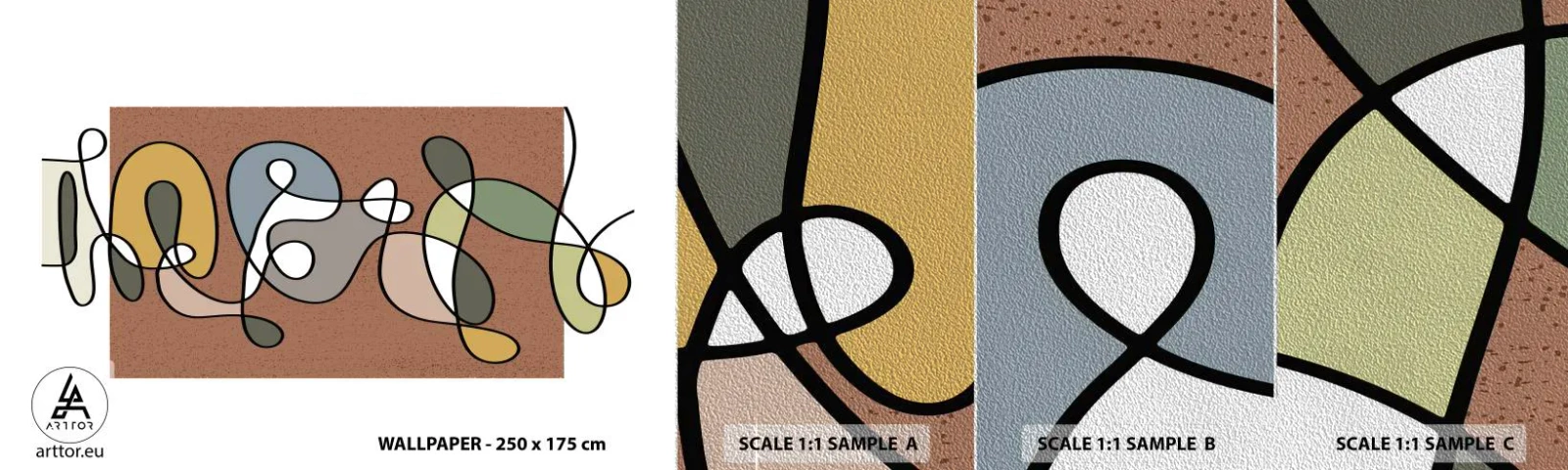 Vzor Fototapety Premium Sand - Abstrakce, která stojí za úsměv - Moderní, Abstrakce, Kus - 100x30 cm