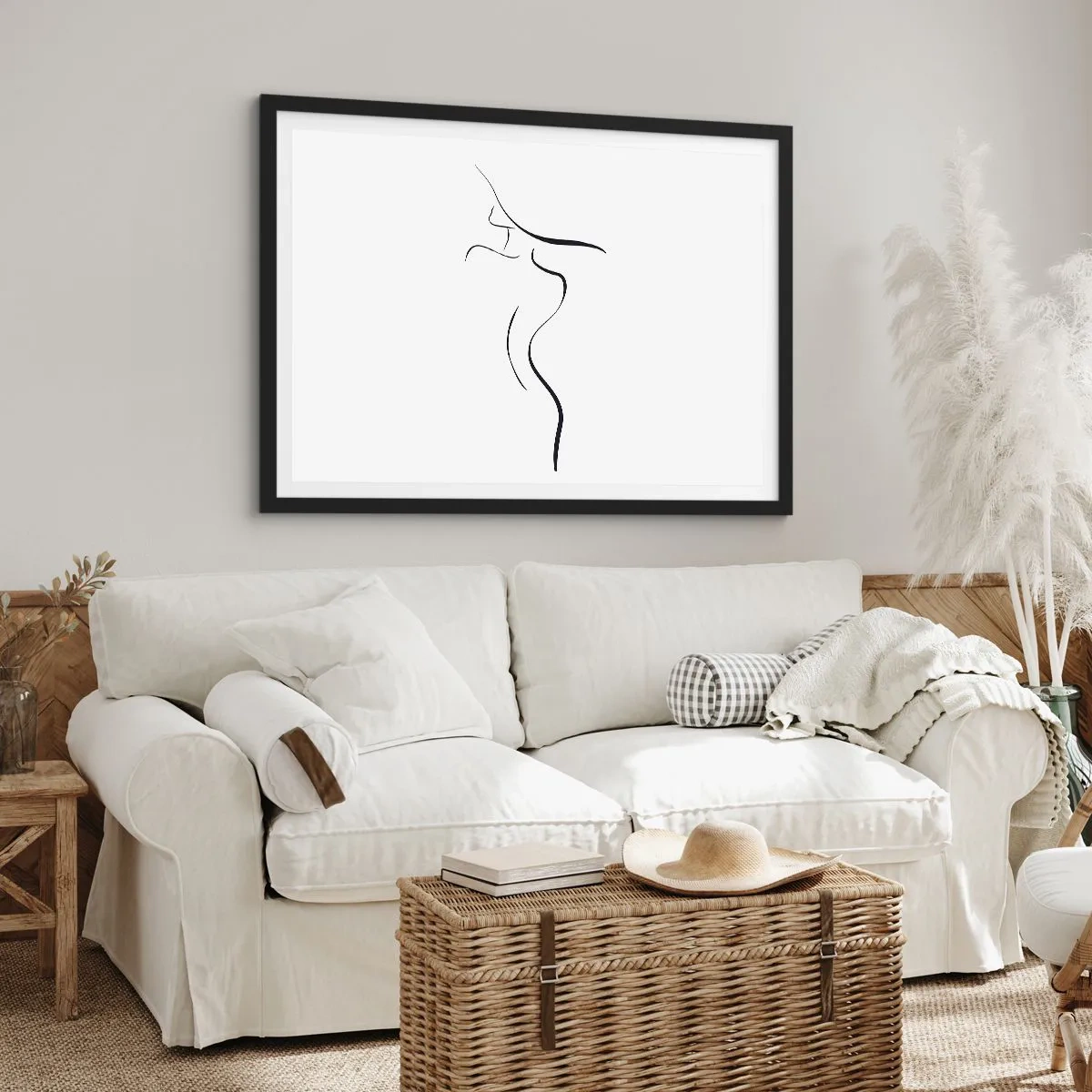 Plakát v černém rámu - Nepolapitelná jako vlna - 70x50 cm