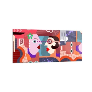 Obraz na skle - Tváří v tvář - 120x50 cm