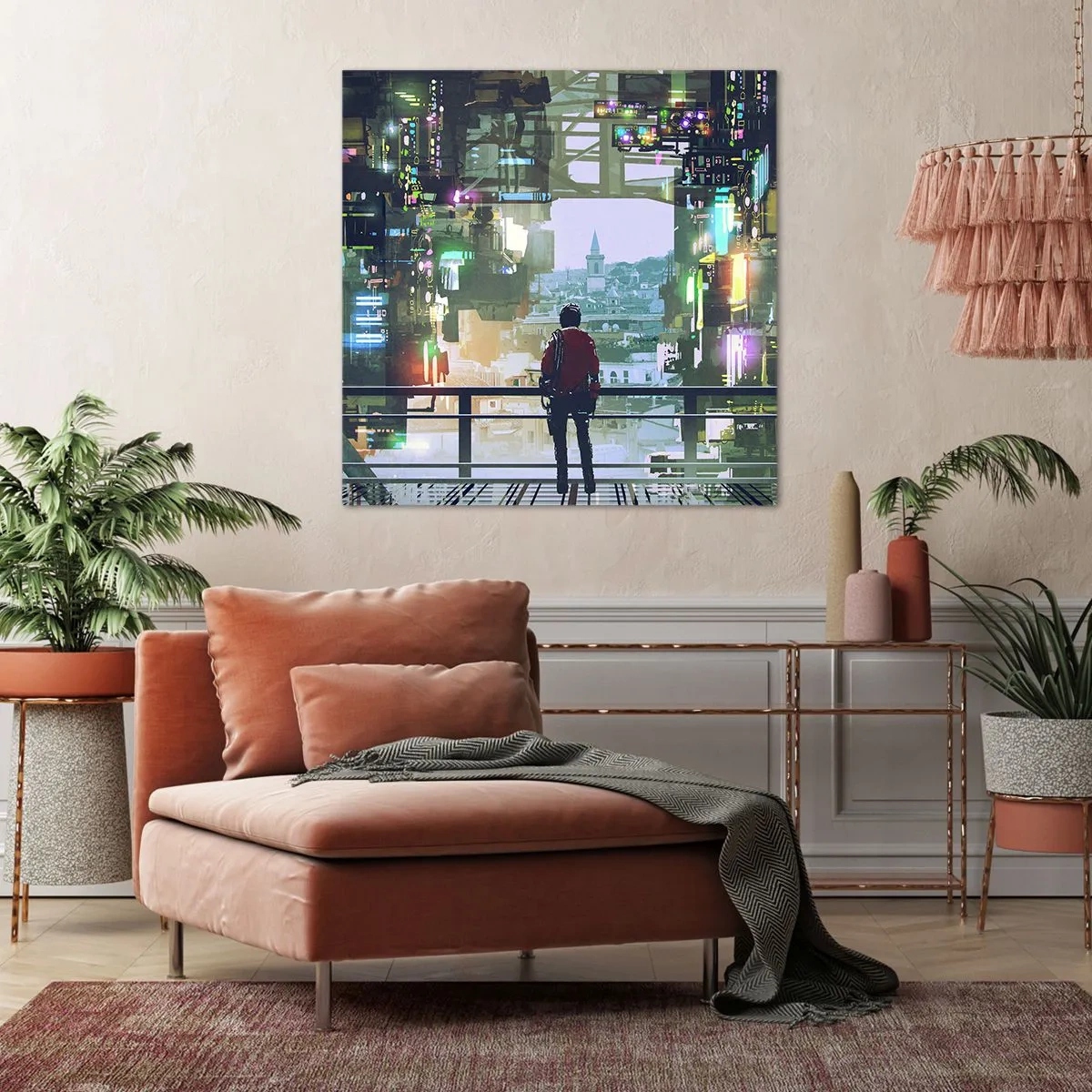 Obraz na plátně - Dva světy - 70x70 cm