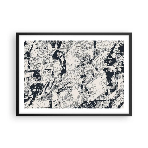 Plakát v černém rámu - Prolínání protikladů - 70x50 cm