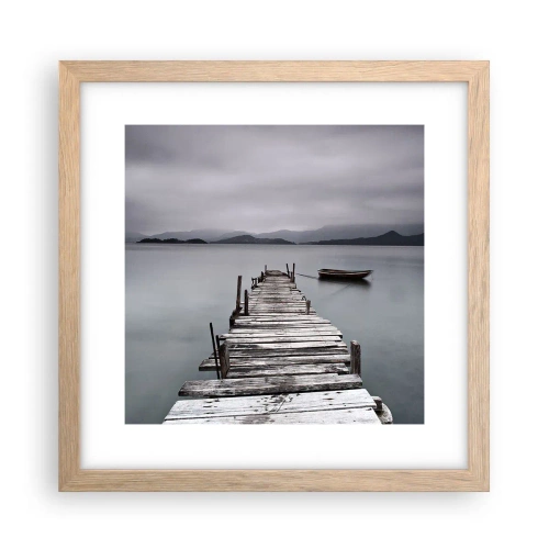 Plakát v rámu světlý dub - Zítra můžeš vyrazit - 30x30 cm