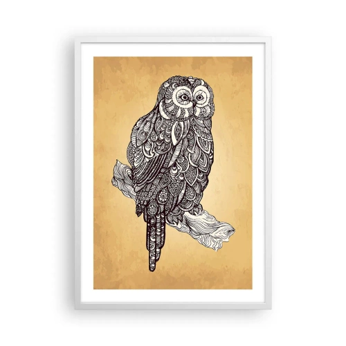 Plakát v bílém rámu - Mistrovské ornamenty moudrosti - 50x70 cm
