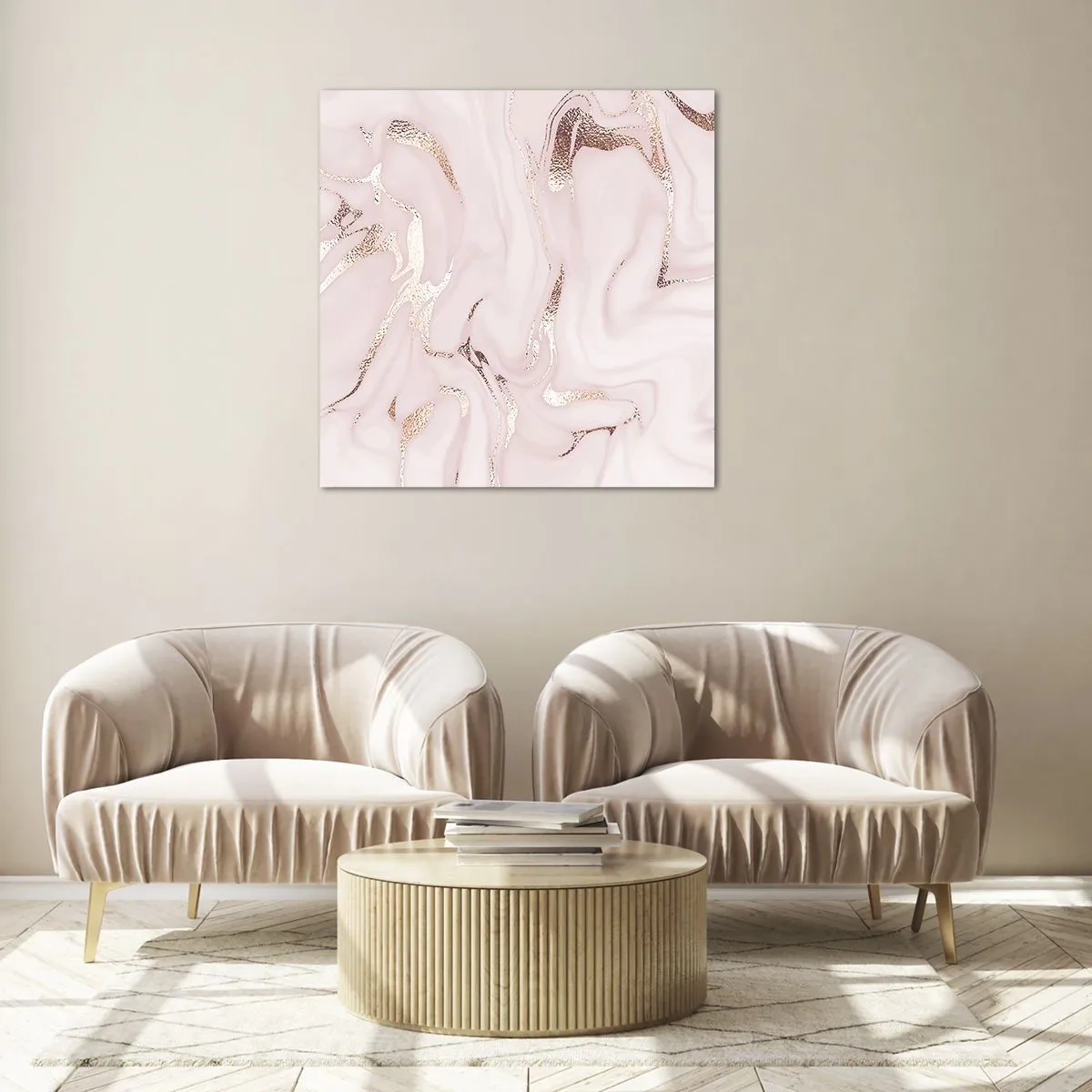 Obraz na skle - V růžovém šílenství - 60x60 cm