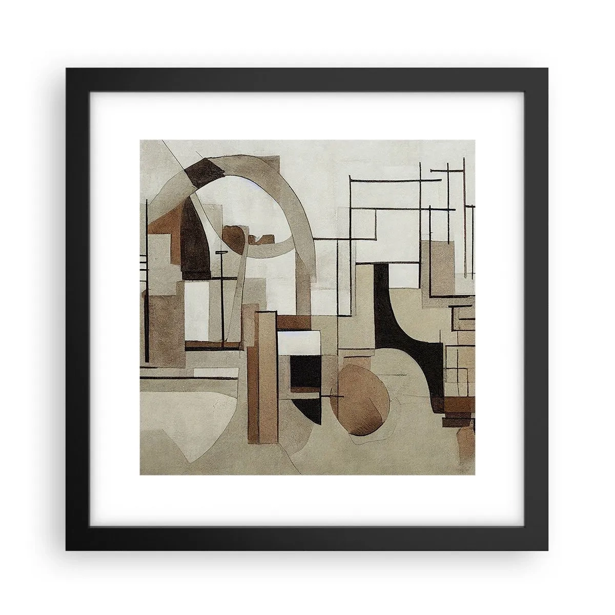 Plakát v černém rámu - Městská krajina 2.0 - 30x30 cm