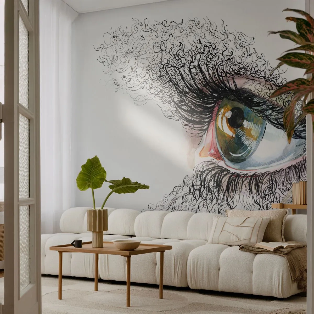 Fototapeta Samolepicí Deluxe Sticker - Podívej se přímo do duše - Abstrakce, Grafika, Oko - 250x175 cm