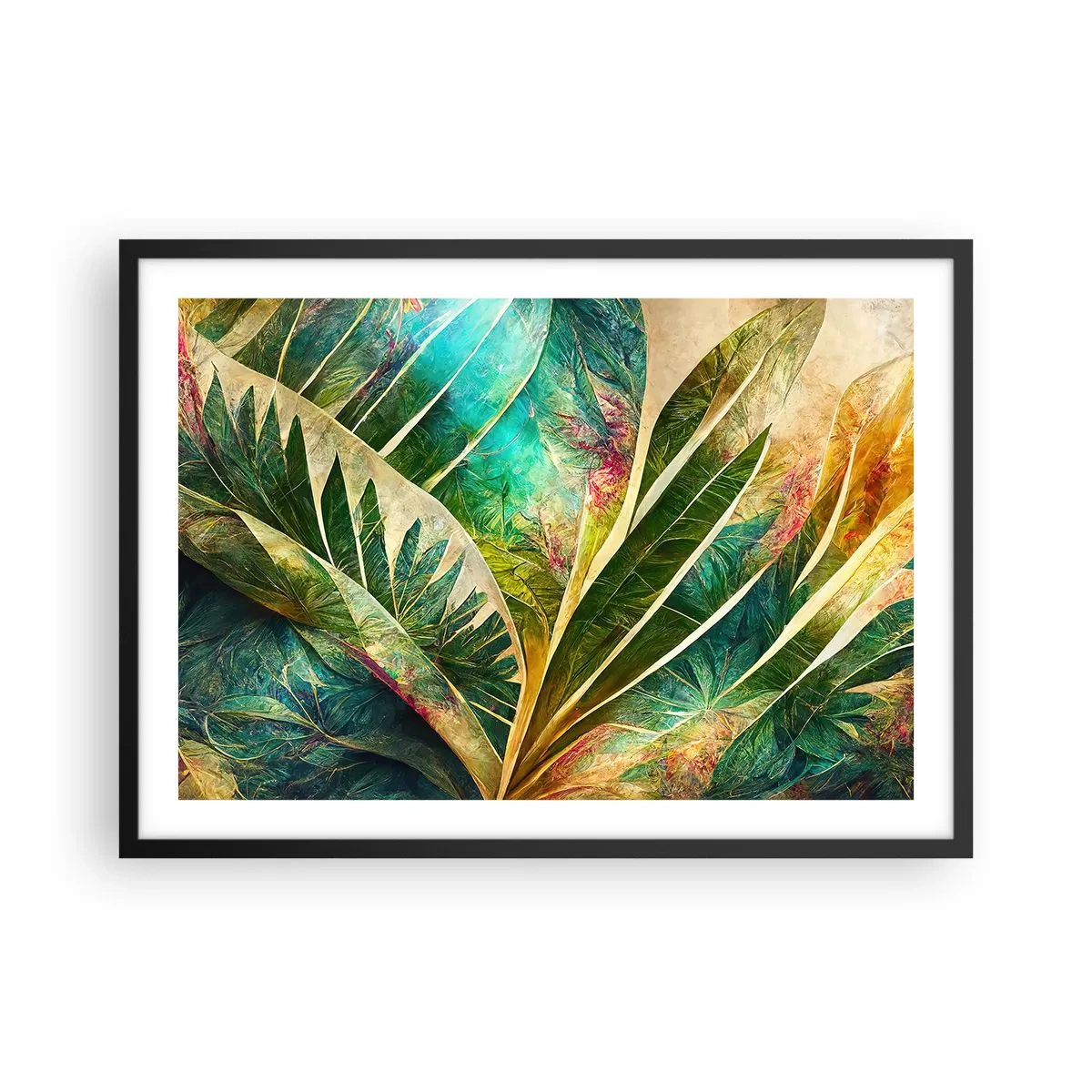 Plakát v černém rámu - Barvy tropů - 70x50 cm