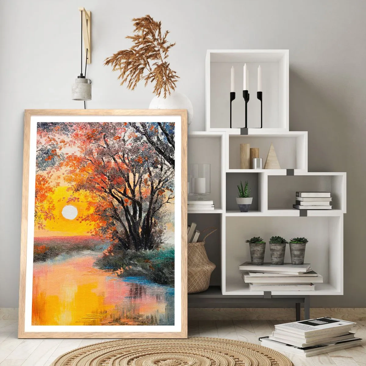 Plakát v rámu světlý dub - Podzimní nádech - 30x40 cm