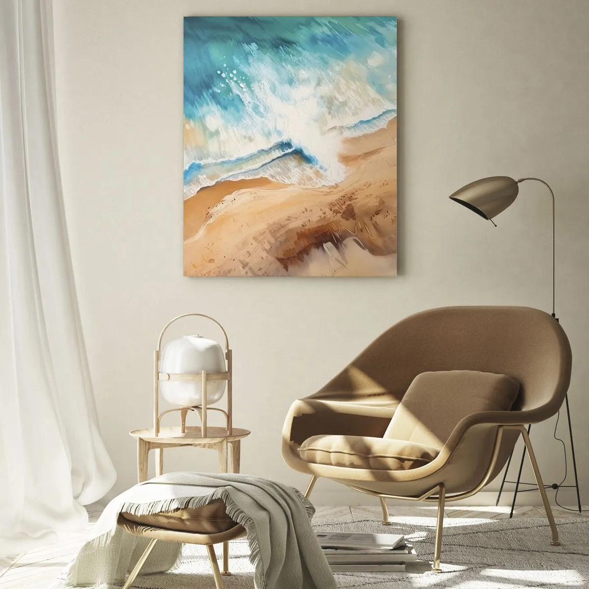 Obraz na skle - Vlna, která se vrací - 70x100 cm