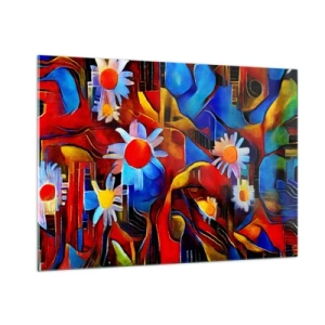 Obraz na skle - Barvy života - 100x70 cm