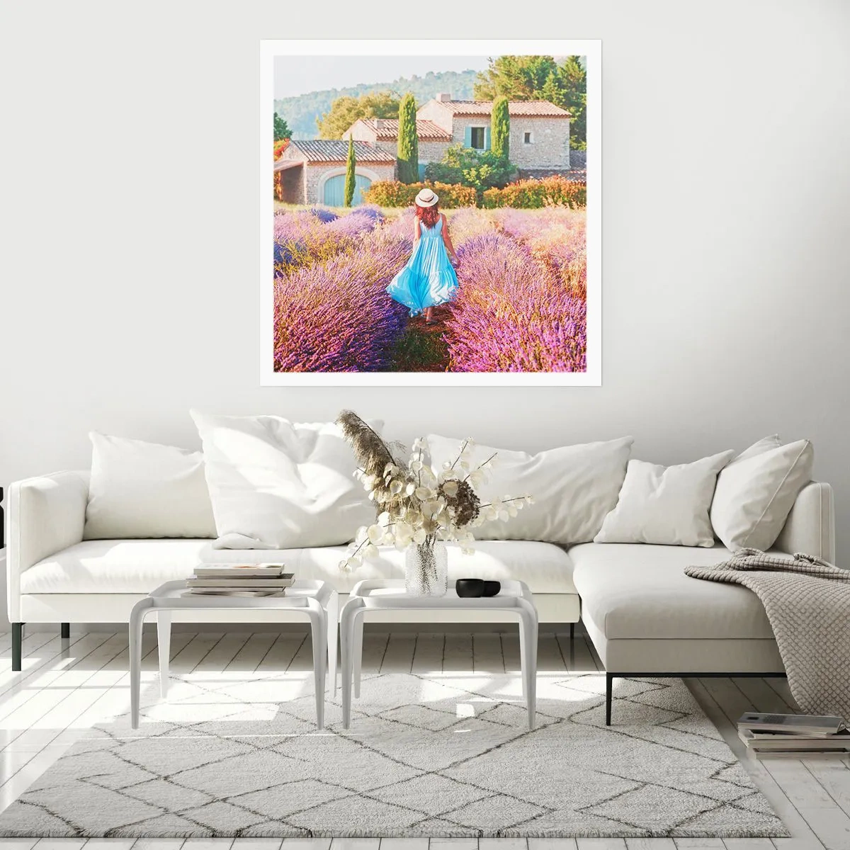 Plakát - Levandulová dívka - 60x60 cm