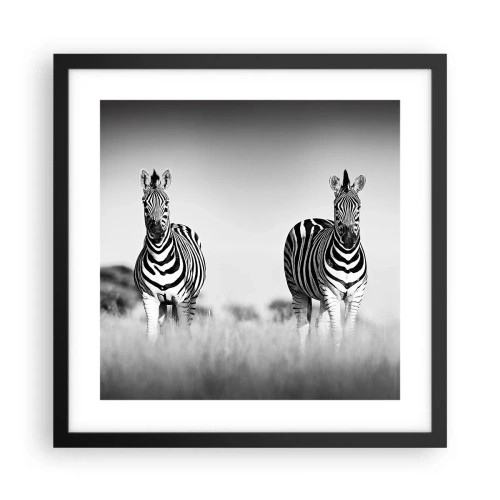 Plakát v černém rámu - A přesto je svět černo-bílý - 40x40 cm