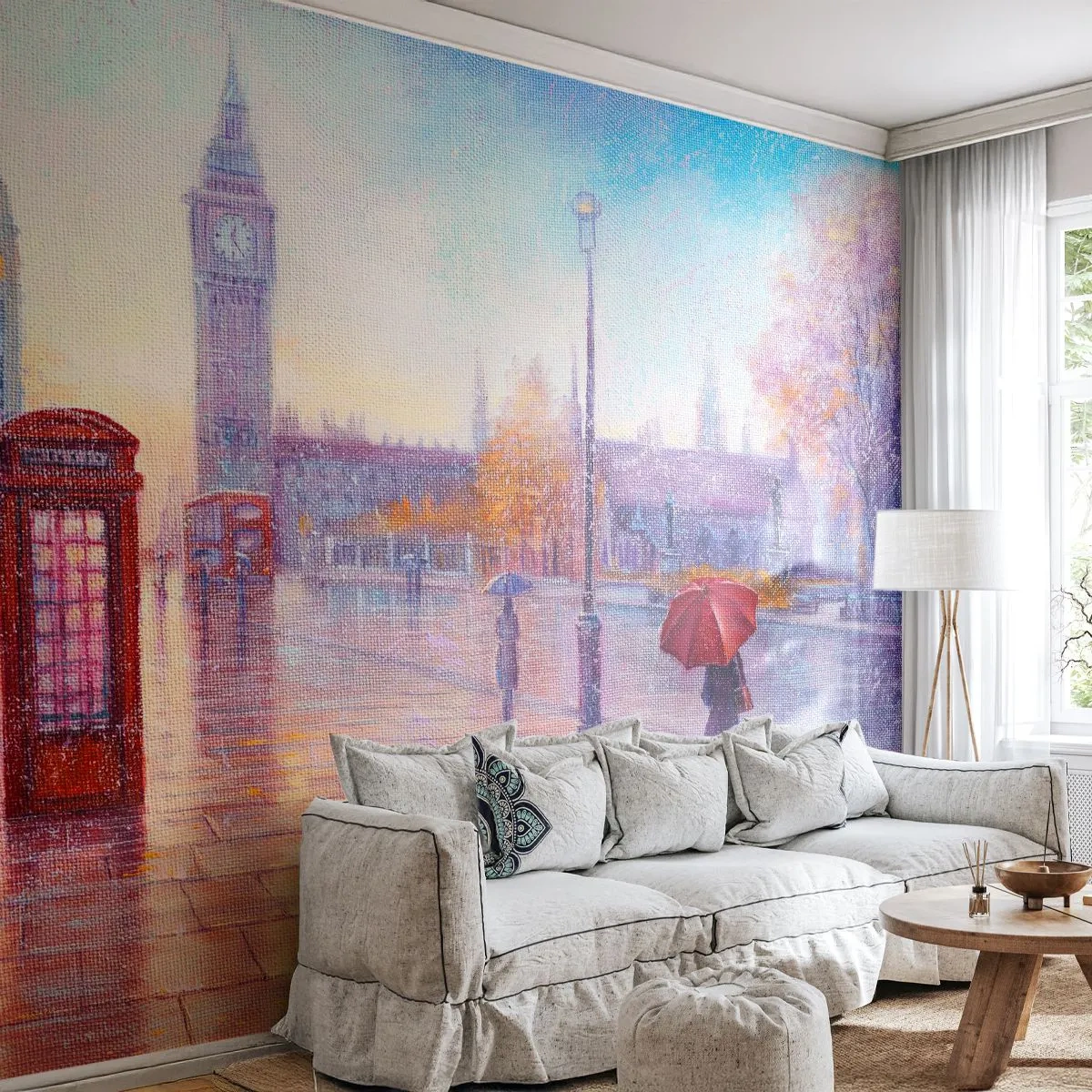 Fototapeta Premium Canvas - Londýnský podzimní den - Město, Londýn, Architektura - 450x315 cm
