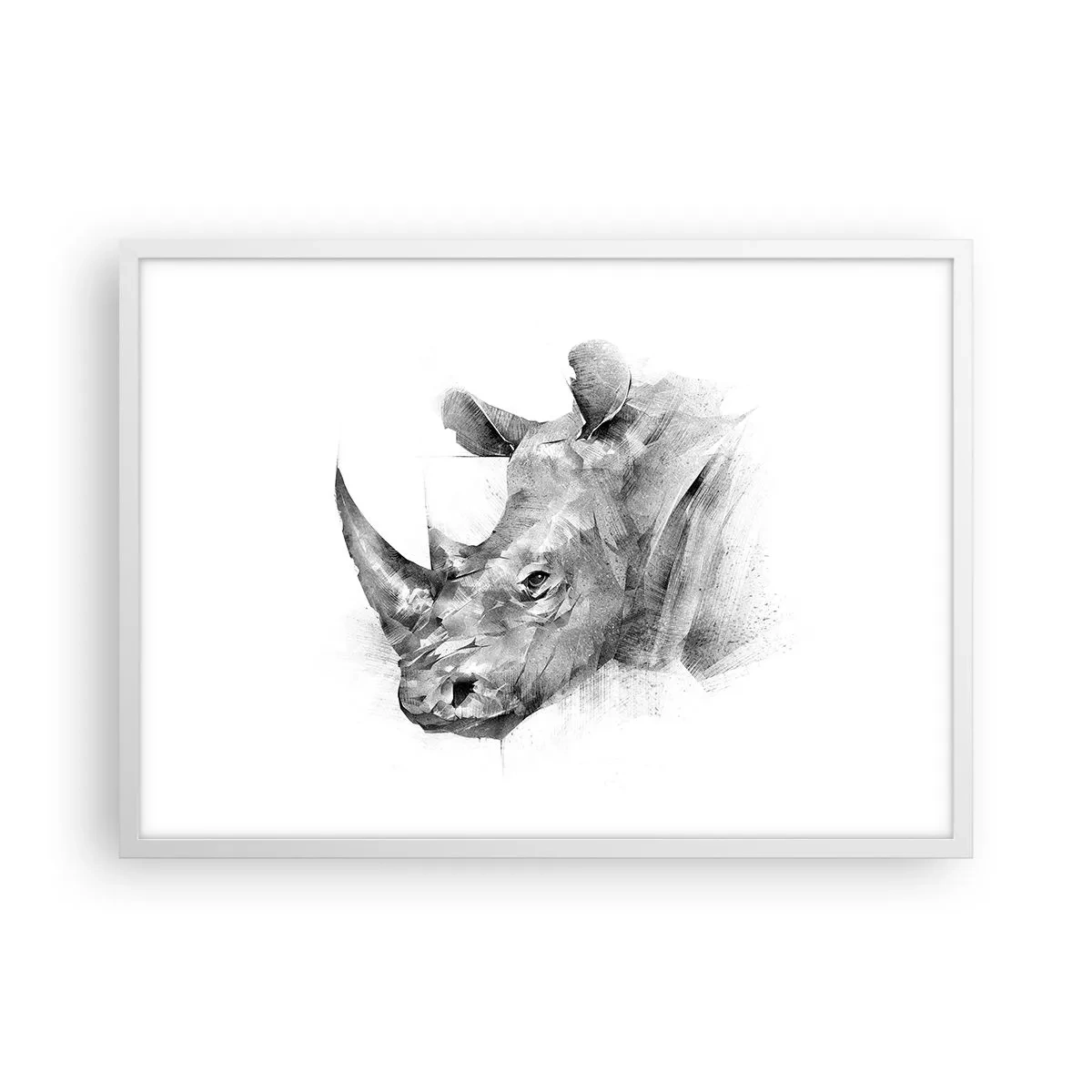 Plakát v bílém rámu - Africký portrét - 70x50 cm