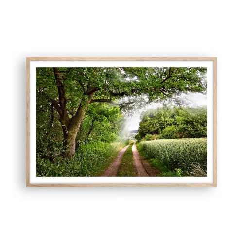 Plakát v rámu světlý dub - Et in Arcadia ego - 91x61 cm