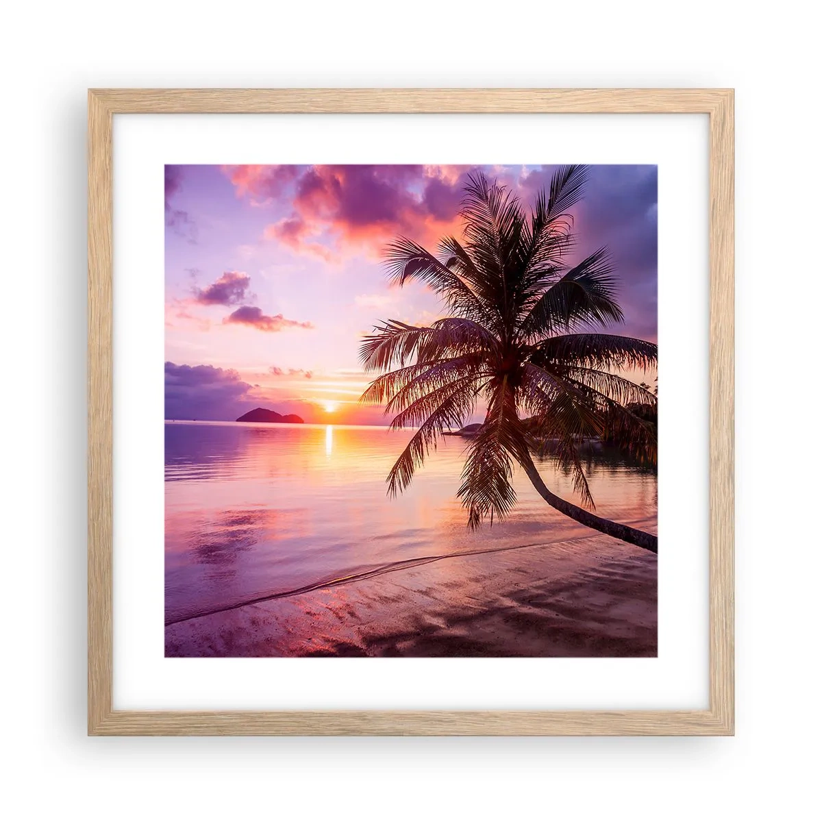 Plakát v rámu světlý dub - Blahobyt až po okraj - 40x40 cm