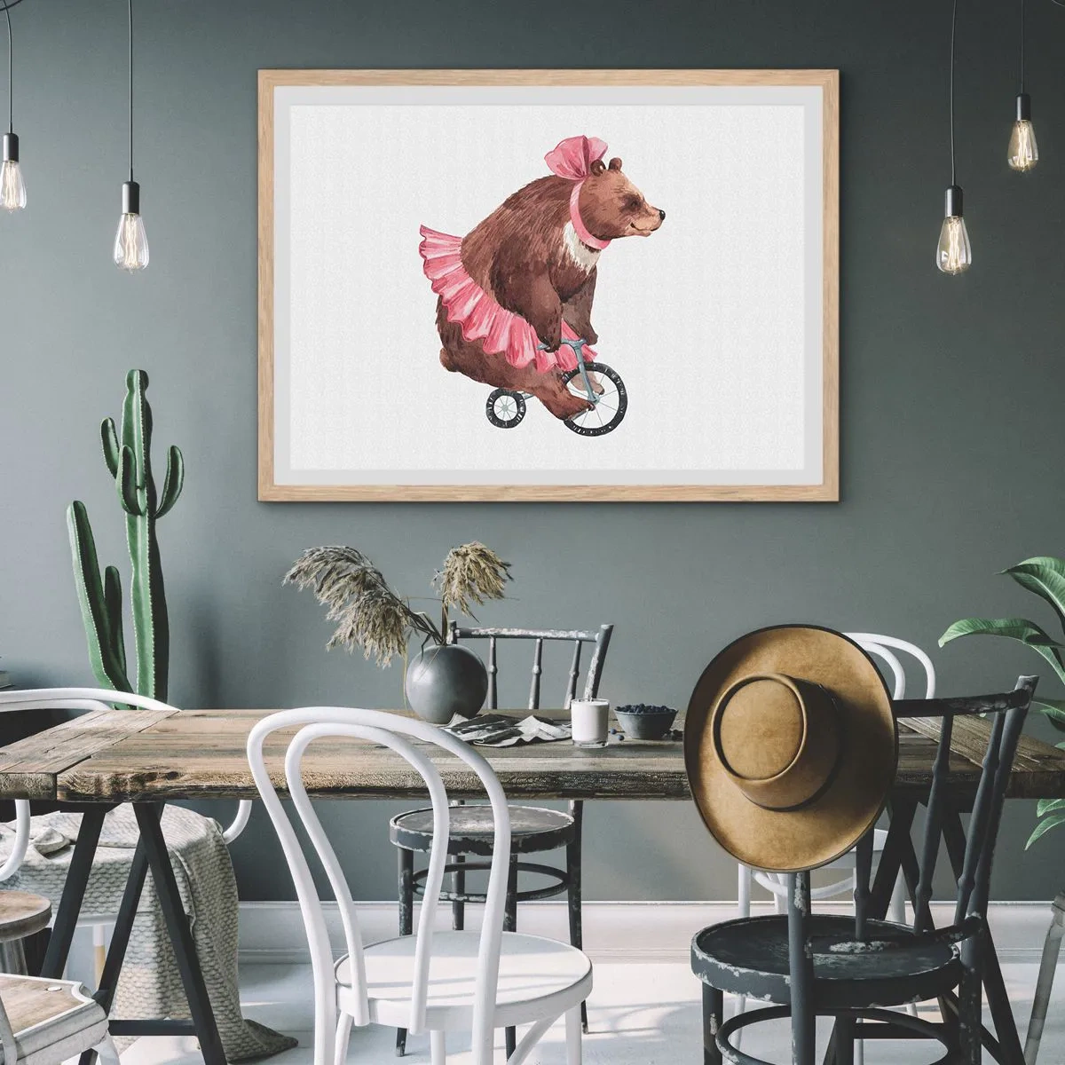 Plakát v rámu světlý dub - To je ale cirkus! - 100x70 cm