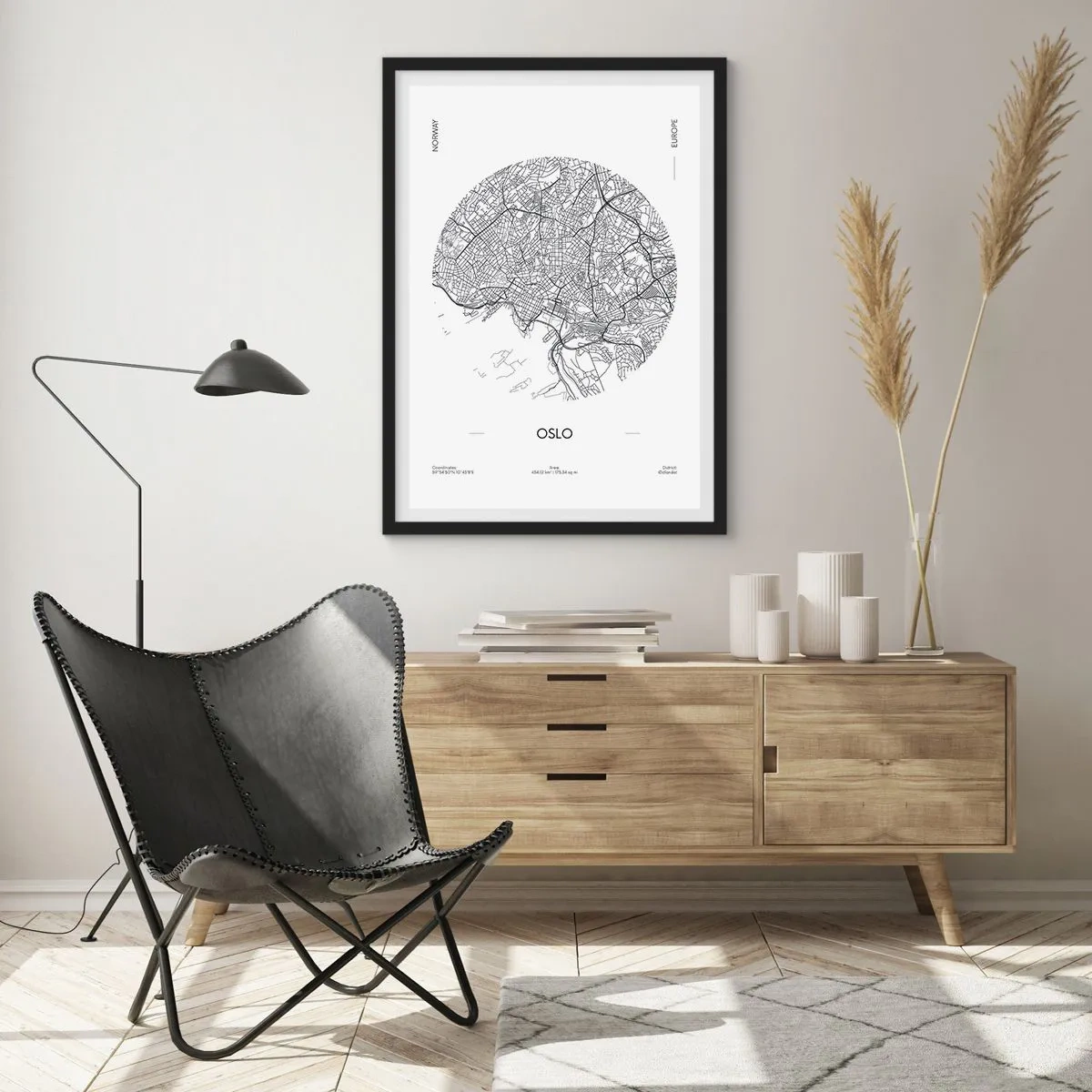 Plakát v černém rámu - Anatomie Osla - 40x50 cm