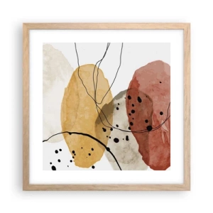 Plakát v rámu světlý dub - Jako lehký, průzračný vzduch - 40x40 cm