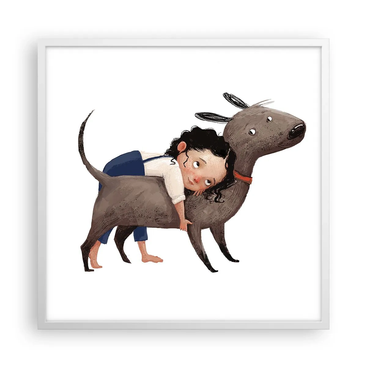 Plakát v bílém rámu - Nejlepší přátelé - 60x60 cm