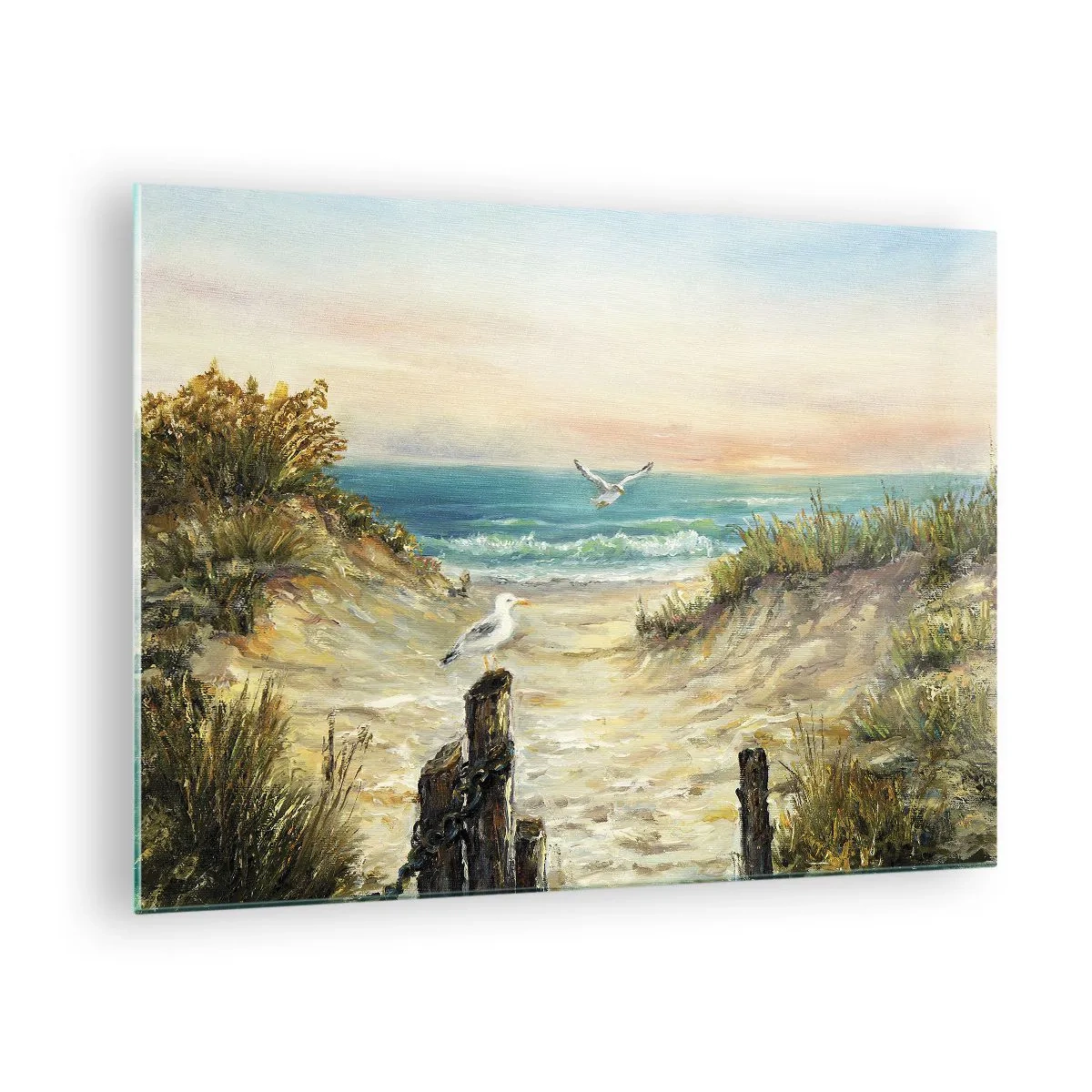 Obraz na skle - Bezvětrný ústup - 70x50cm - Bezvětří a samota - Moderní nástěnná dekorace do obývacího pokoje a ložnice ARTTOR